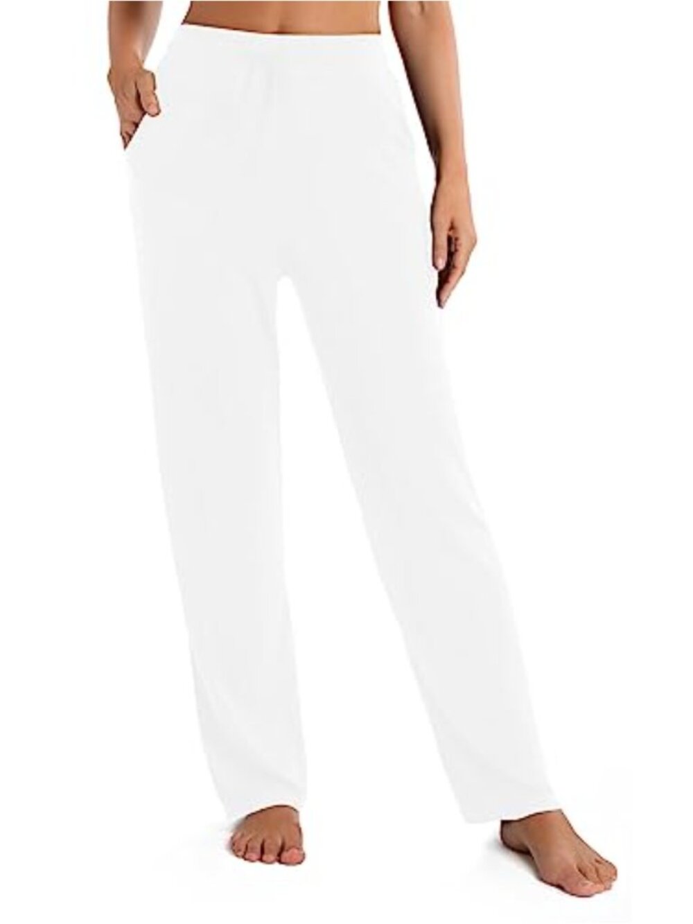Women's High Waist Wide Leg Yoga Pants with Pockets Drawstring